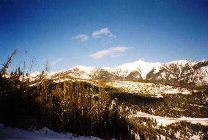 Looking out from Lone Mountain